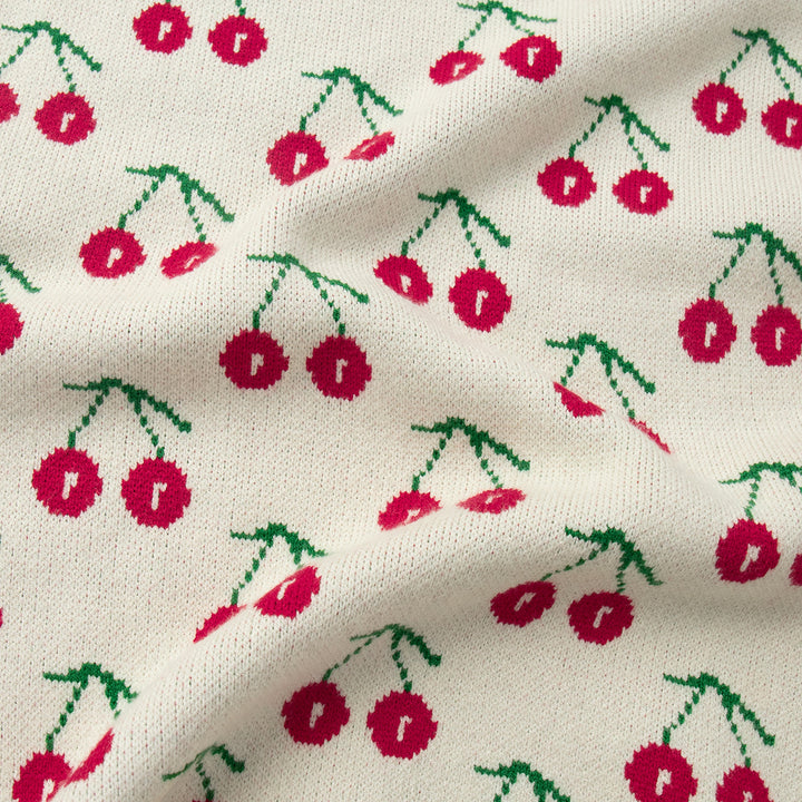 Pull en tricot à motifs pour femmes avec design fruité et coupe décontractée Chic & Stil