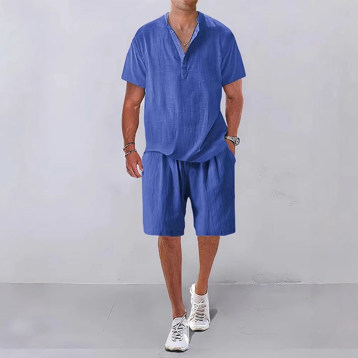Men Casual Relaxed Fit Linen Set Lune London