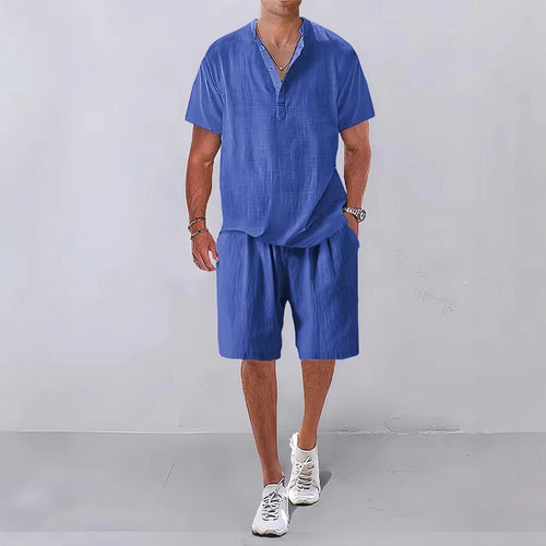 Men Casual Relaxed Fit Linen Set Lune London