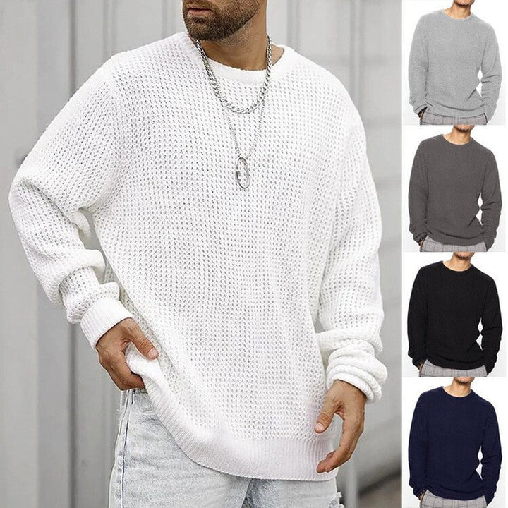 Men's Structured Sweater with Round Neck Lune London