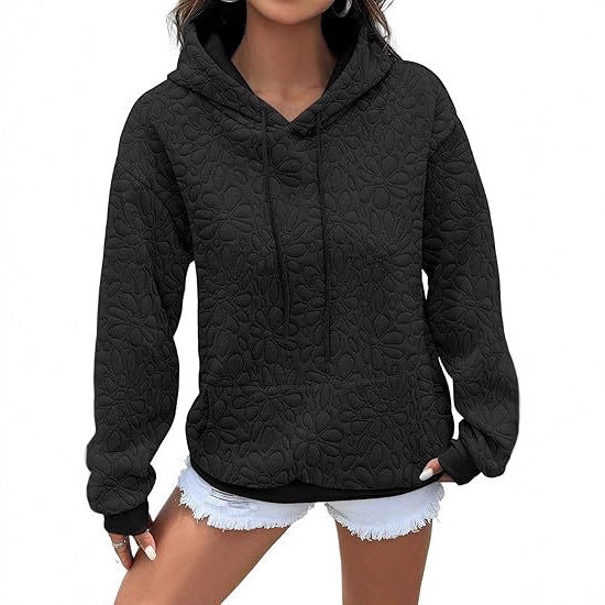 Women's comfortable hoodie with floral pattern Lune London