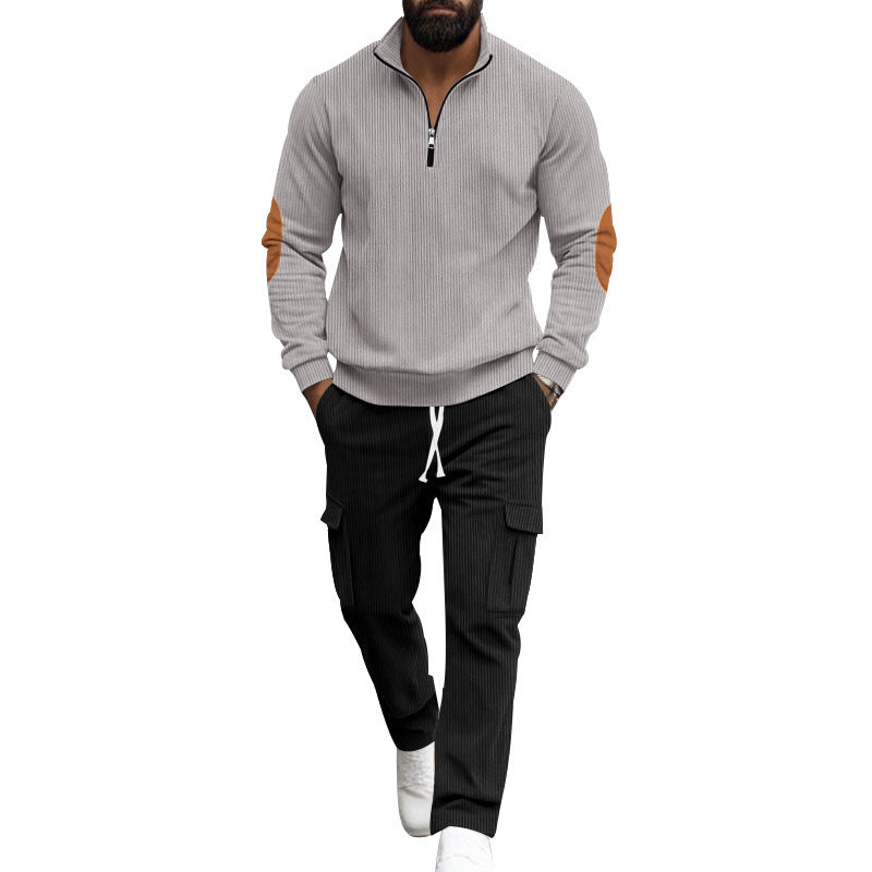 Sweater for men with a high collar and contrasting details Lune London