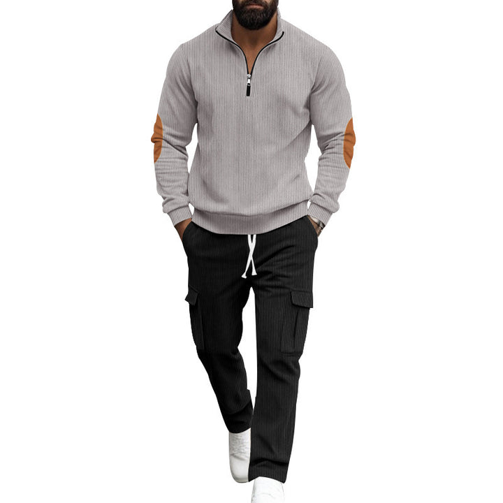 Sweater for men with a high collar and contrasting details Lune London