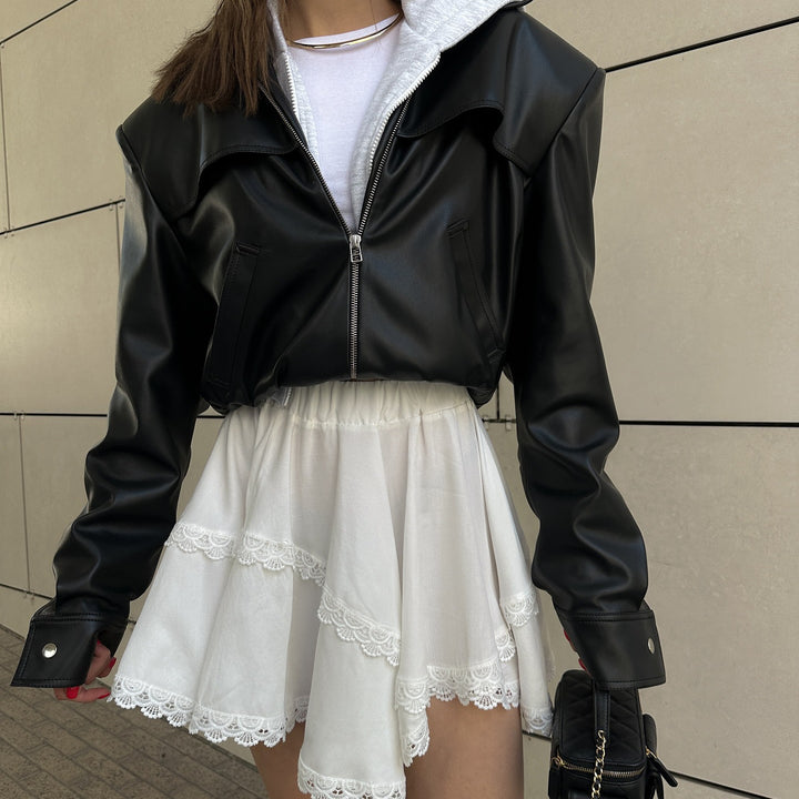 Lune London cropped leather jacket for women