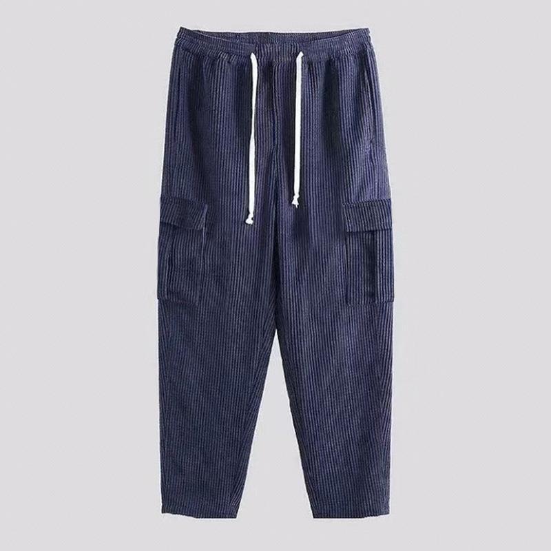 Men's cargo pants with elastic waistband and practical side pockets Lune London