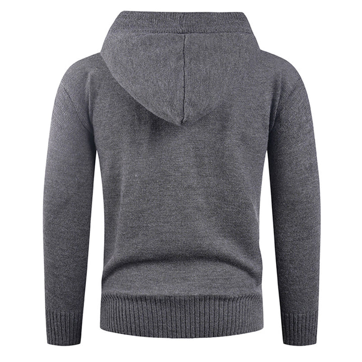 Trendy men's sweater with high collar and functional buttons Lune London