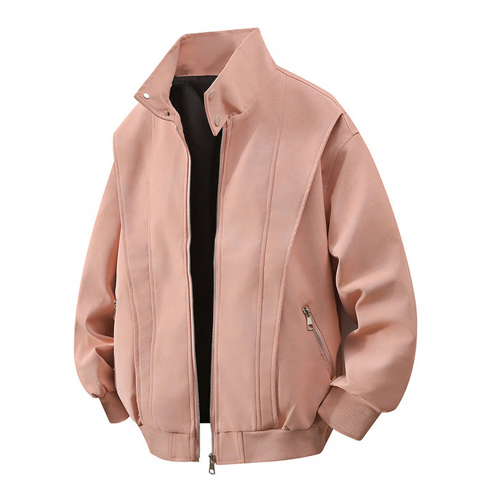 Designer women's transition jacket with high collar and practical zip pockets Lune London