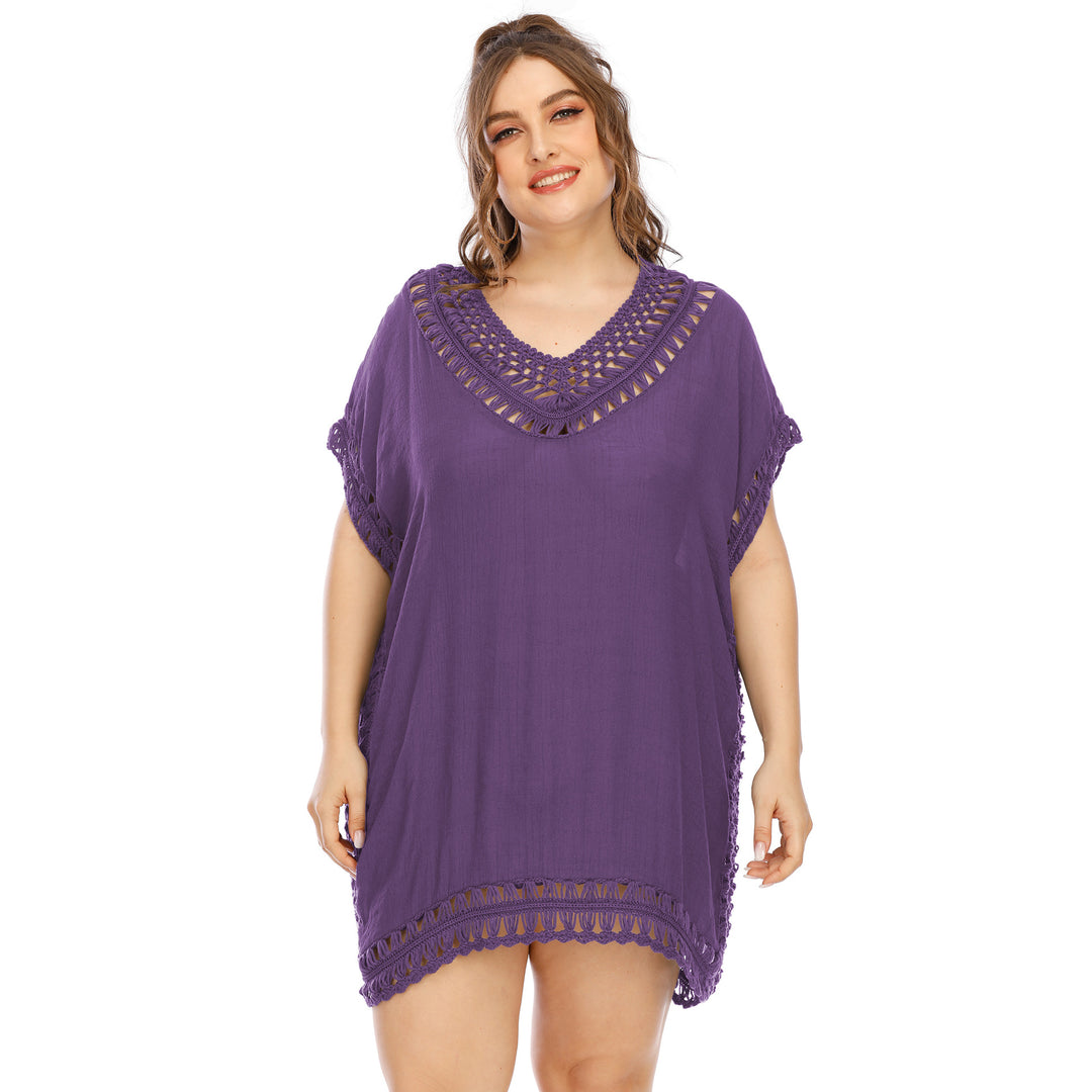 Women Boho Crochet Detail Chic Pareo Style