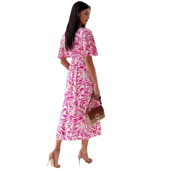 Ladies Maxi Wrap Dress Fluid Lune London