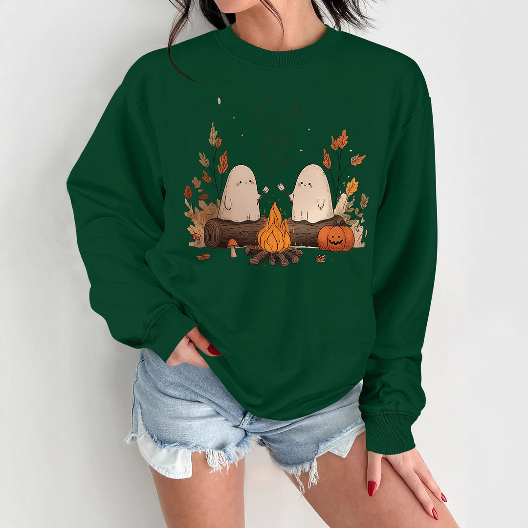 Sweat-shirt pour femmes avec motif effrayant ludique et coupe confortable Chic & Stil