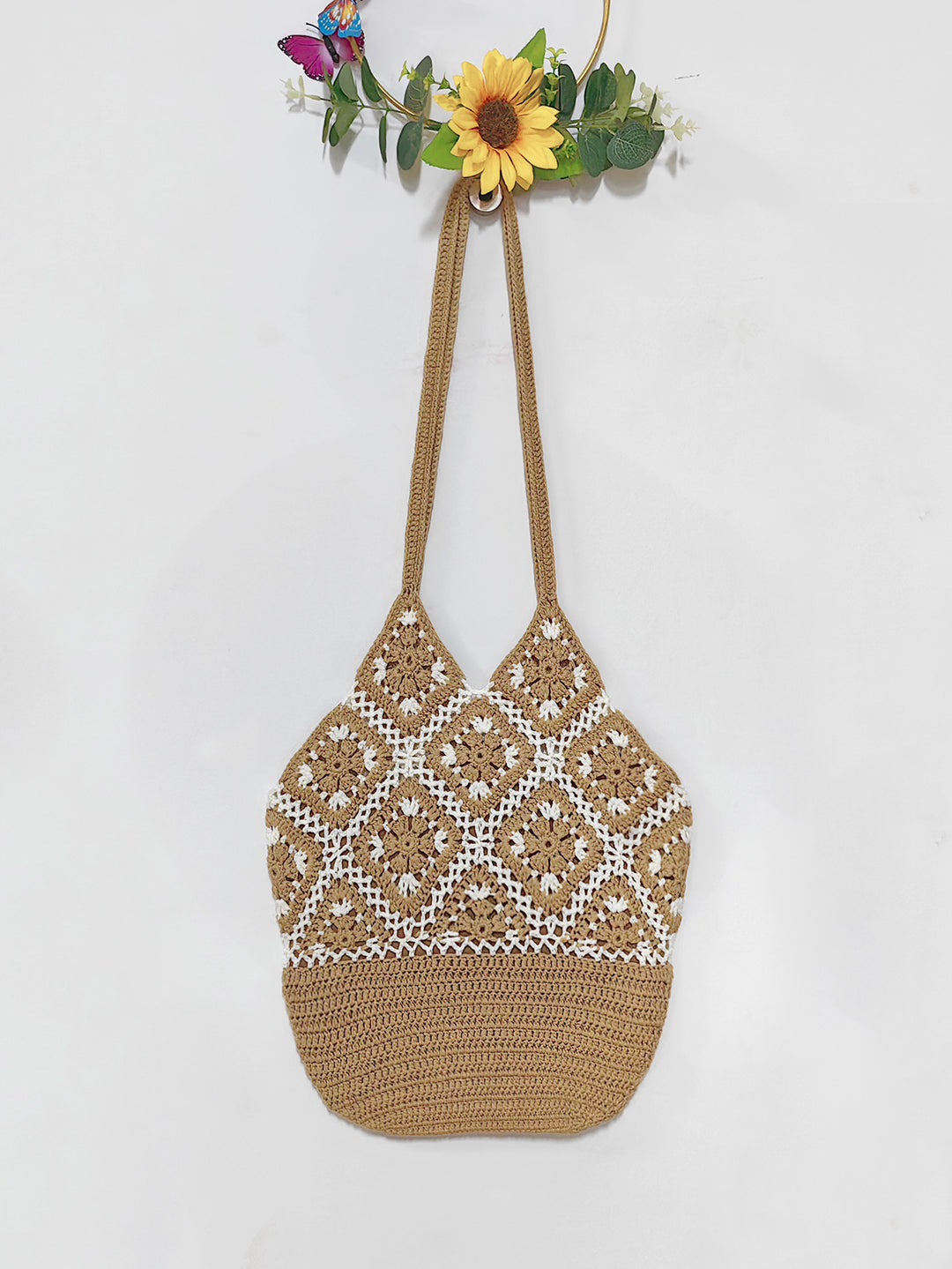 Lune London crochet tote bag for women