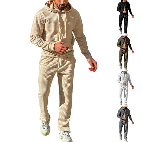 Men's Fleece Sports Set with Modern Structured Design and Practical Hood Lune London