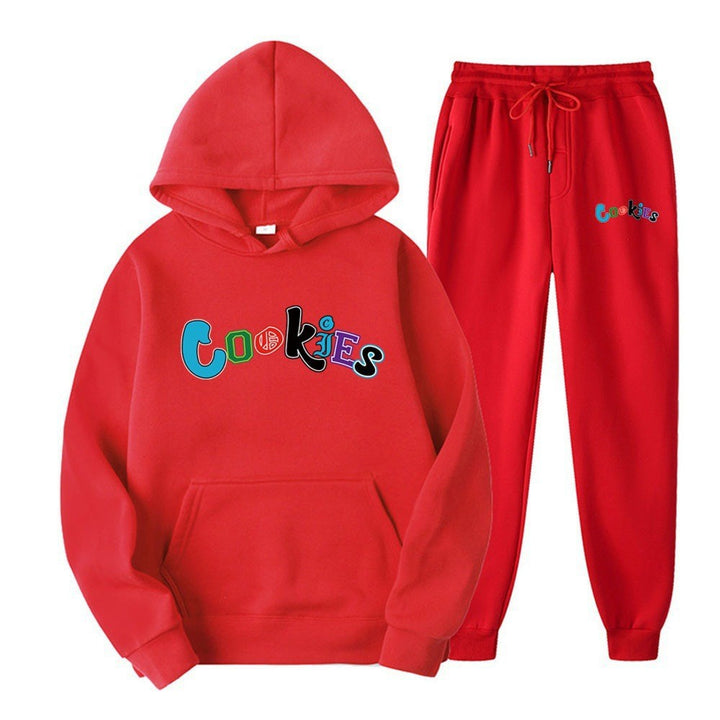 Women's Hoodie and Jogging Pants Set with Colorful Graphic Print Chic & Stil