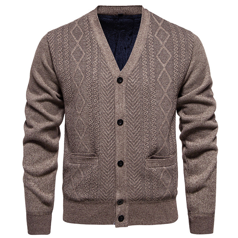 Trendy knit jacket for men with textured pattern Lune London