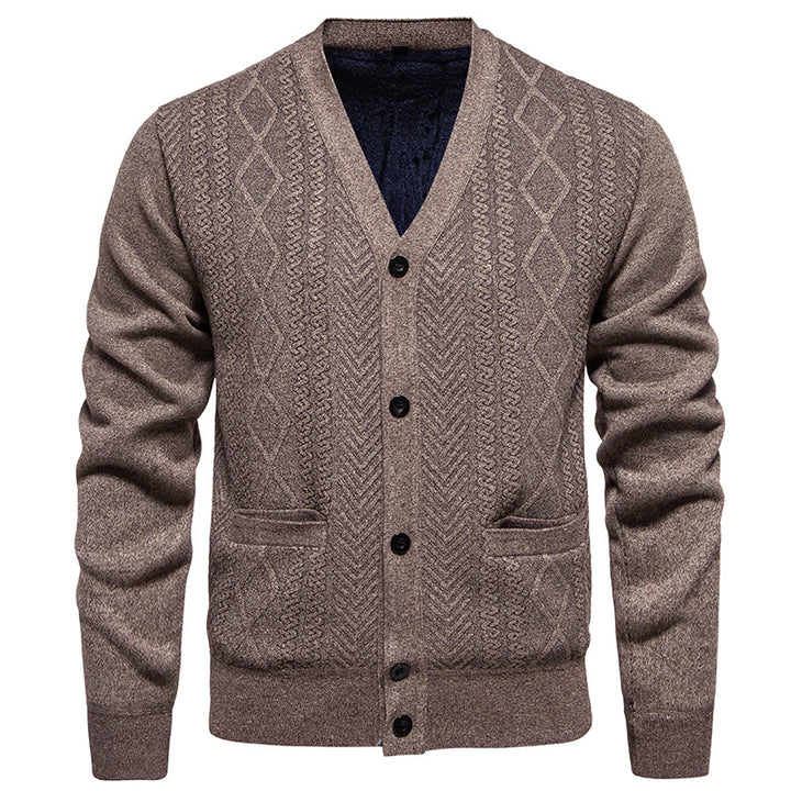 Trendy knit jacket for men with textured pattern Lune London