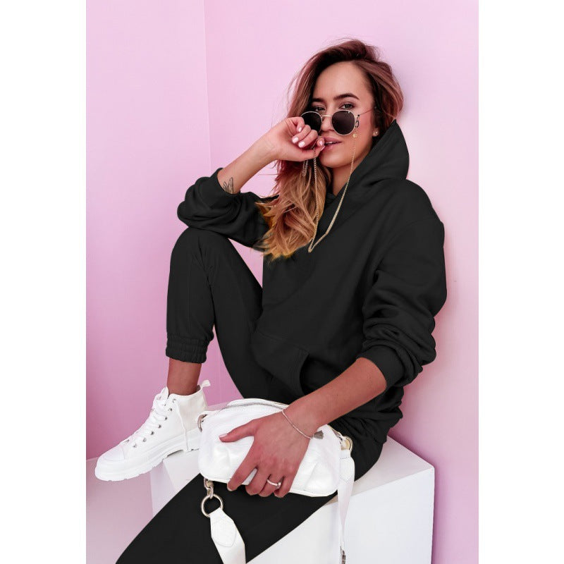 Ladies Sporty Loungewear Set with Hood Lune London
