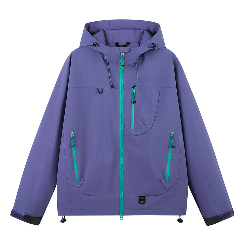 Ladies water-repellent outdoor jacket with adjustable hood Lune London