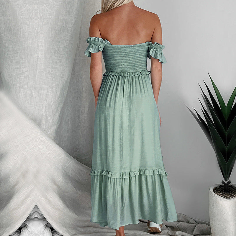 Lune London women's tiered smocked maxi dress