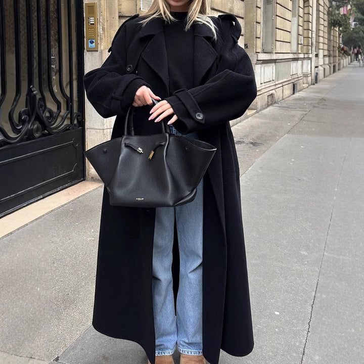 Timeless trench coat for women in high-quality material with tied belt Lune London