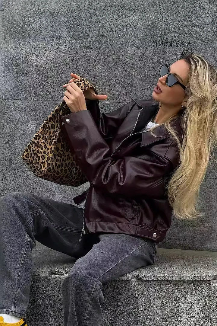 Lune London | Revers Leather Biker Jacket