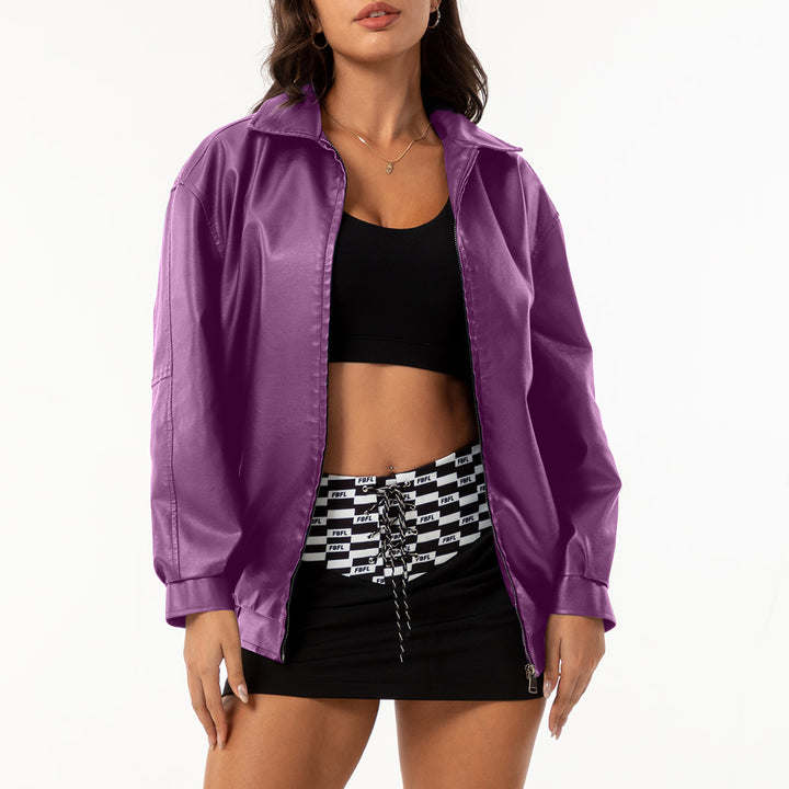 Casual satin jacket for women with a modern cut and practical pockets Lune London