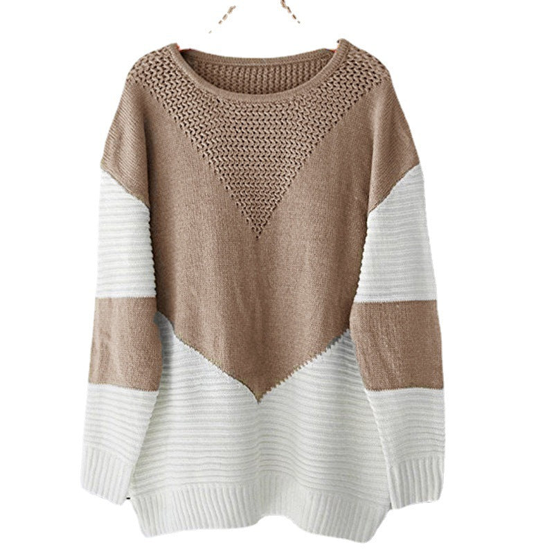Stylish sweater for women with modern color block patterns and a refined knitted design Lune London
