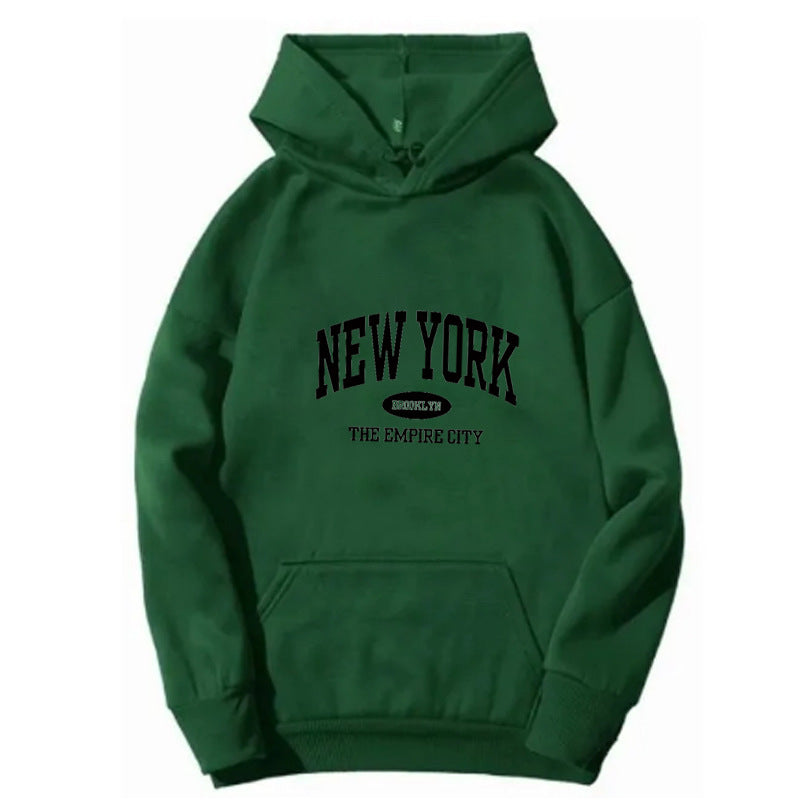 Women Cozy Hoodie with New York Print Chic & Stil