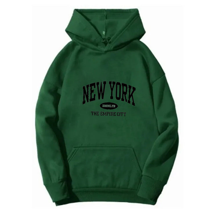 Women Cozy Hoodie with New York Print Chic & Stil