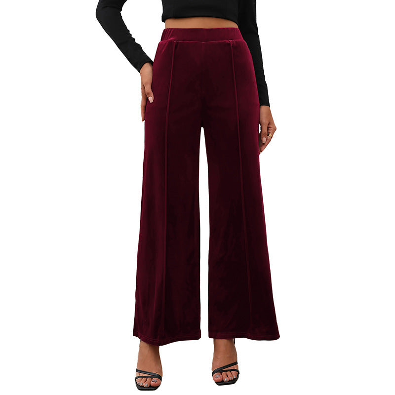 Women Velvet Wide Pants Lune London