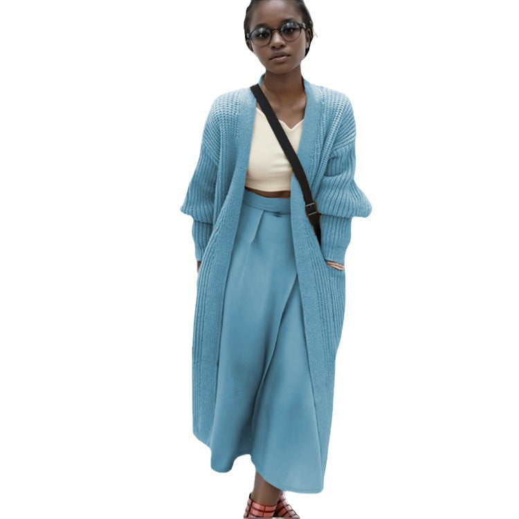 Knit coat for women with a relaxed fit and open sleeves Lune London