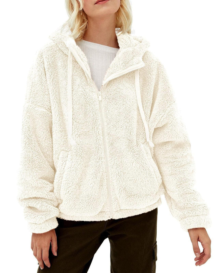 Lady Oversized Chic Faux Fur Hooded Jacket