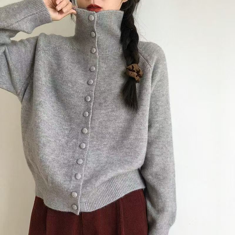 Cardigan Fashionable Femme avec Détails de Bouton Haut Chic & Stil