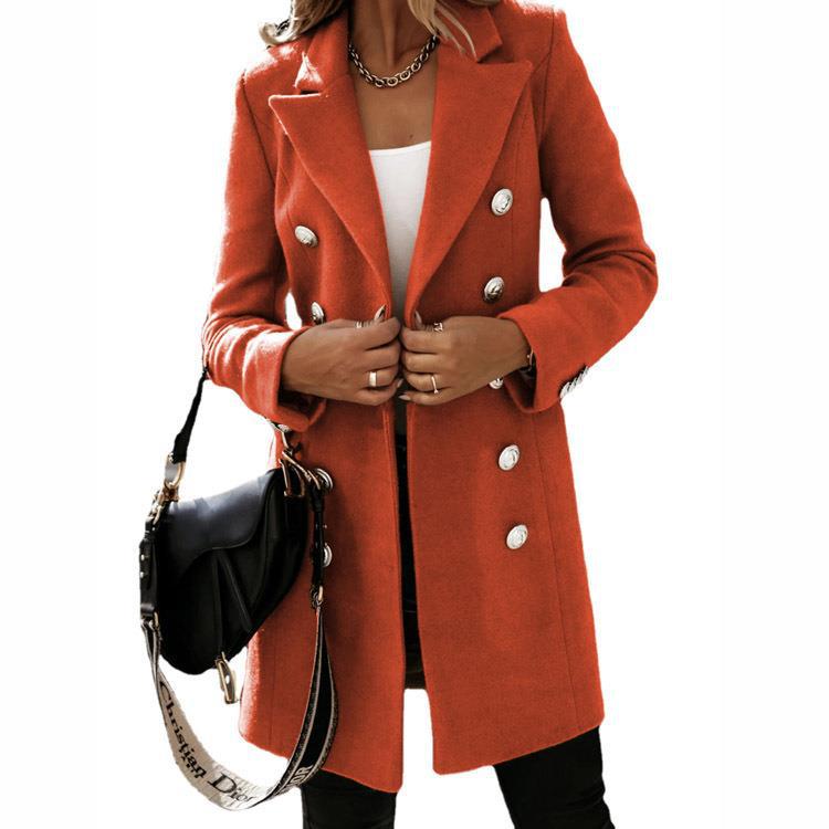Women elegant double-breasted coat Lune London