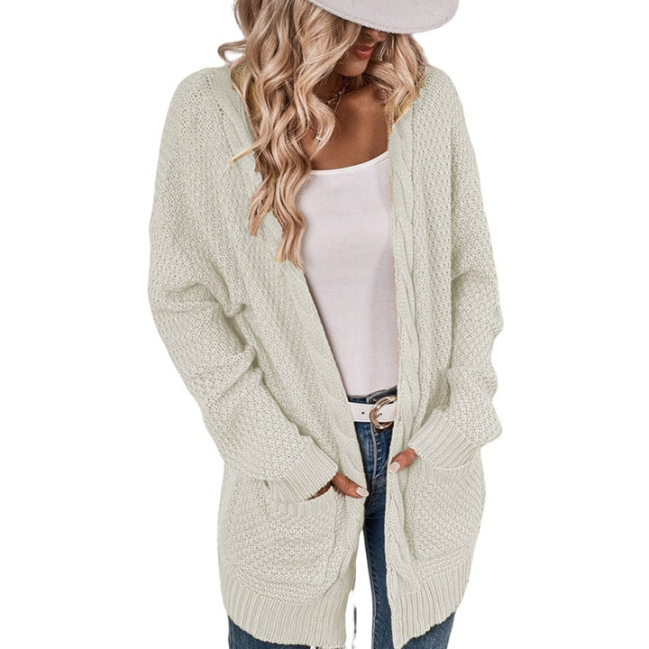 Casual cardigan for women with deep pockets and crinkled design Lune London