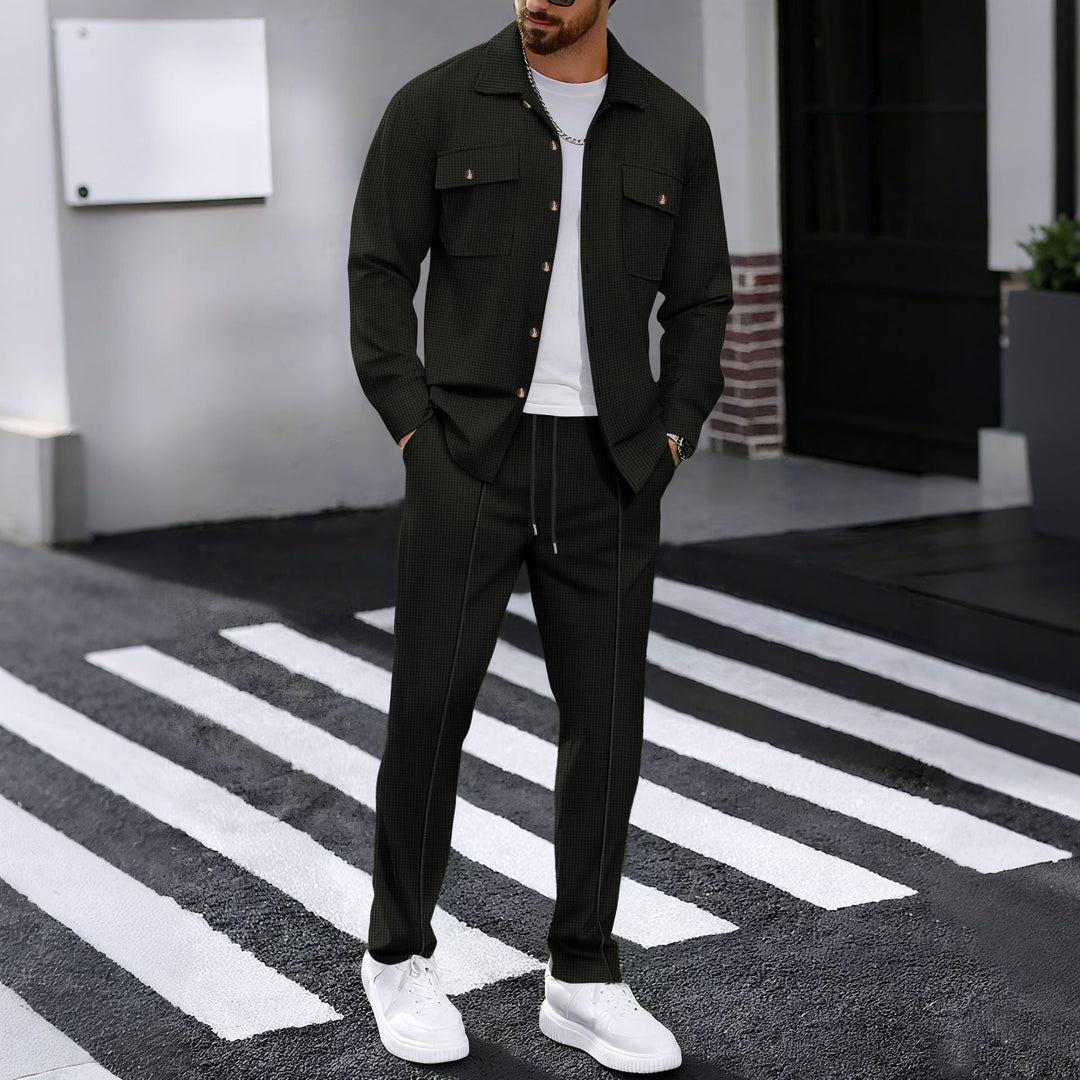 Men's Stylish Leisure Set with Structured Jacket and Comfortable Pants Lune London