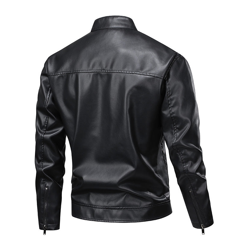 Veste en cuir tendance pour homme avec des accents structurés Lune London
