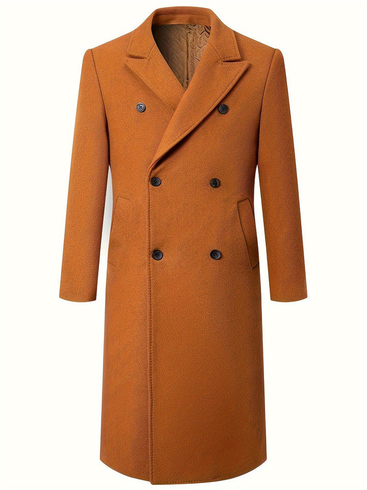 Double-breasted coat for men with elegant cut and practical pockets Lune London
