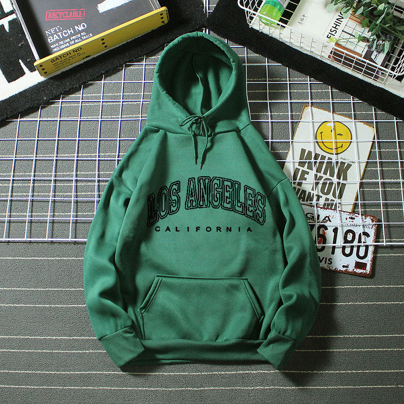 Women's hoodie with large Los Angeles lettering Chic & Stil