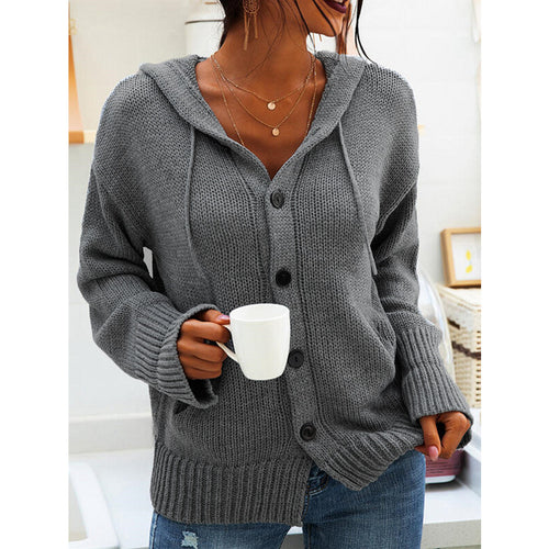 Ladies hooded vest with front button closure Lune London