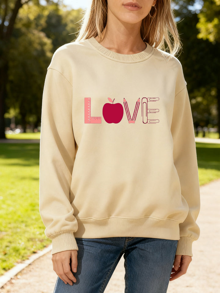 Sweat-shirt pour femmes avec motif créatif d'amour Chic & Stil