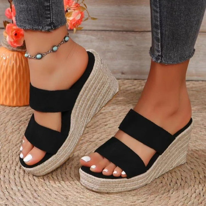 Ladies Casual Wedge Heel Strappy Sandals Lune London