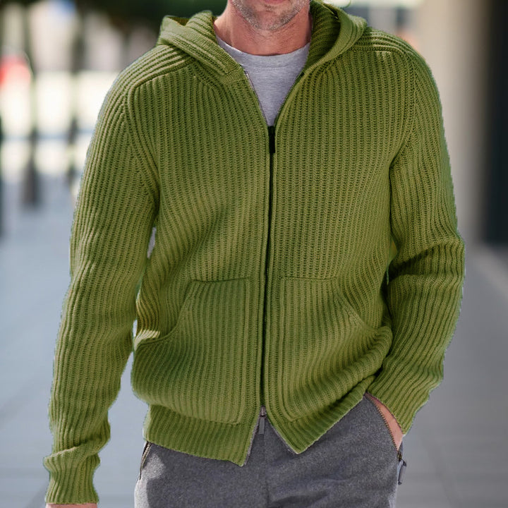 Men's knit hoodie jacket Lune London