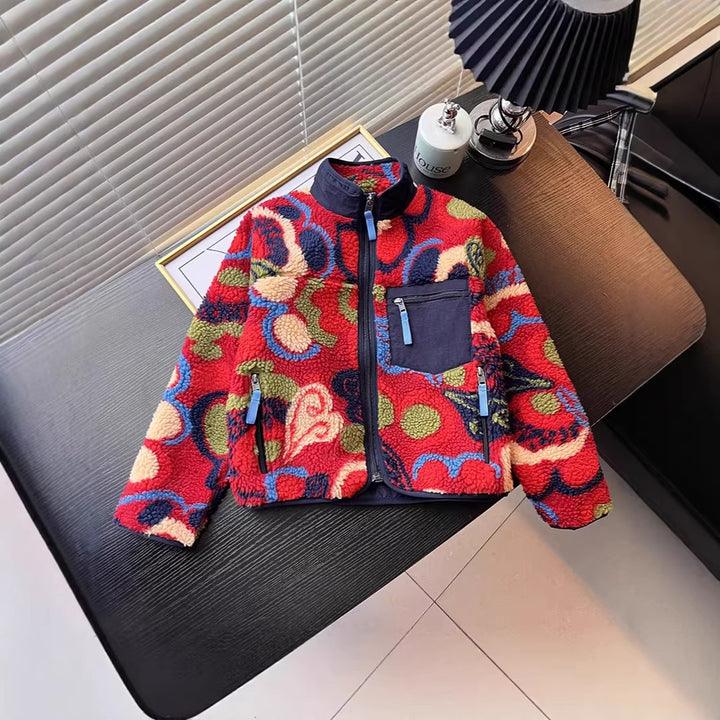 Veste en polaire confortable pour femmes avec motif coloré Chic & Stil