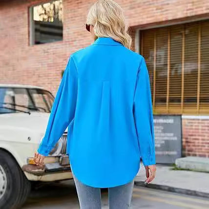Loose women's blouse with buttoned front and elegant cut Lune London