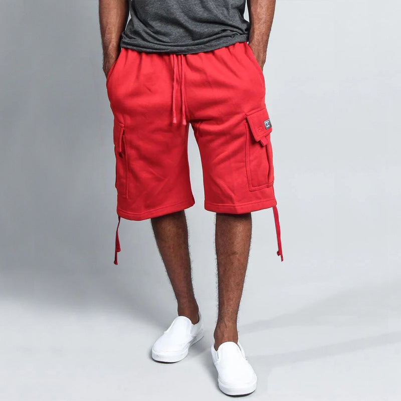 Men's cargo shorts with multiple practical pockets and an elastic waistband Lune London