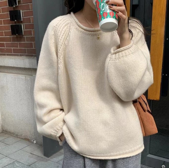 Knitted sweater for women with a relaxed silhouette and modern details Lune London