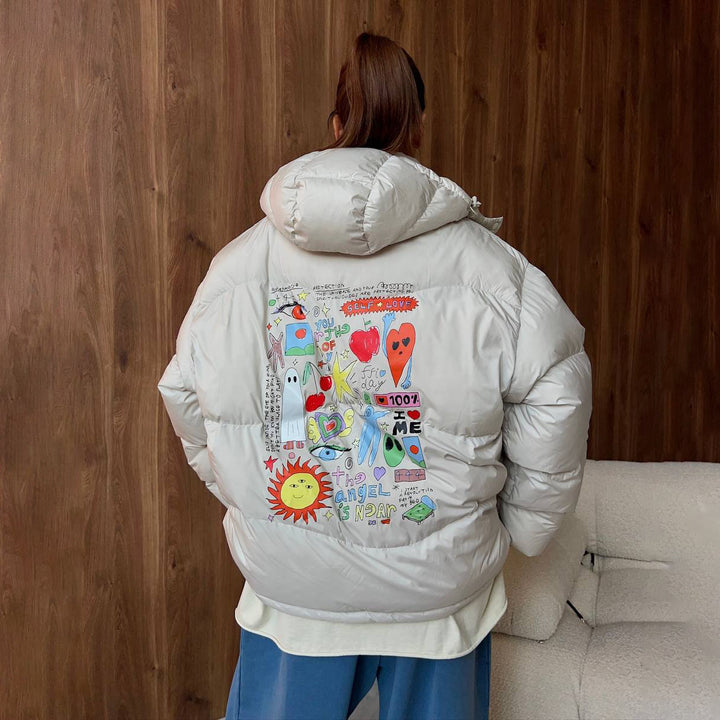 Lady matte jacket creative print design Lune London