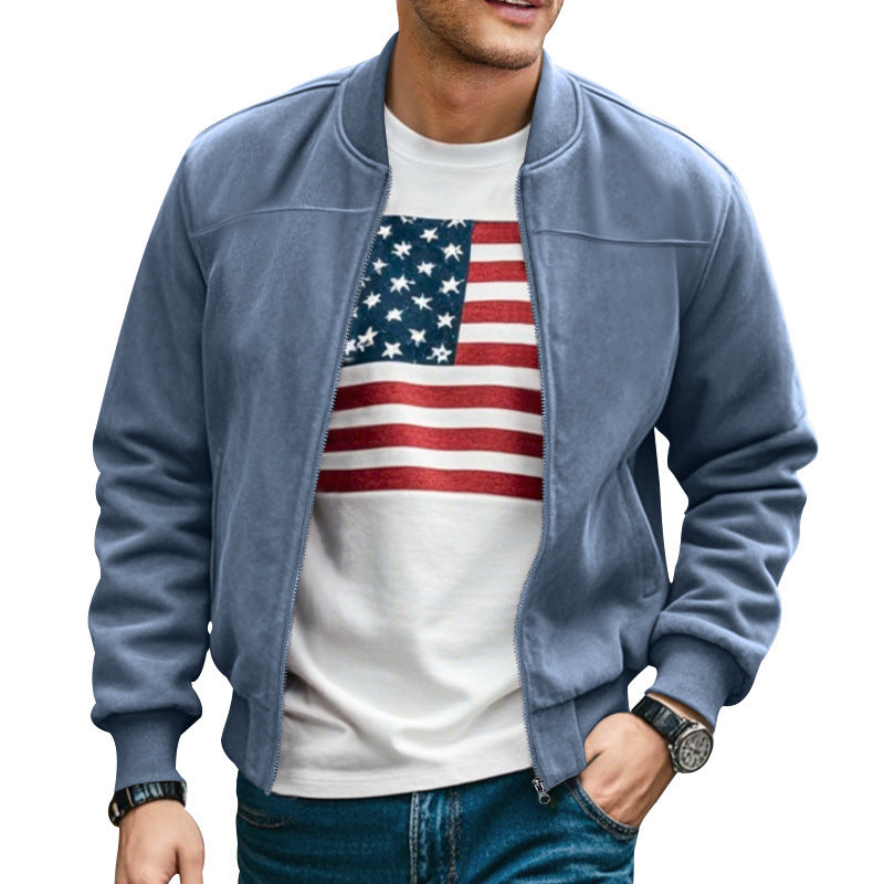Stylish bomber jacket for men with practical pockets and soft inner lining Lune London