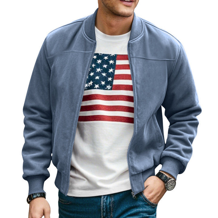 Stylish bomber jacket for men with practical pockets and soft inner lining Lune London
