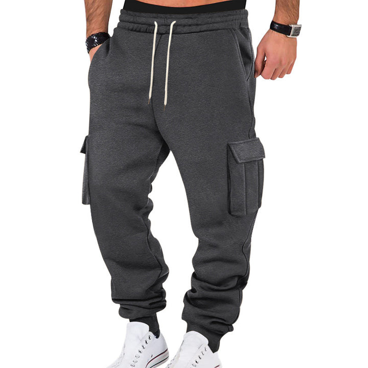 Men's cargo jogger pants with elastic waistband and practical pockets Lune London